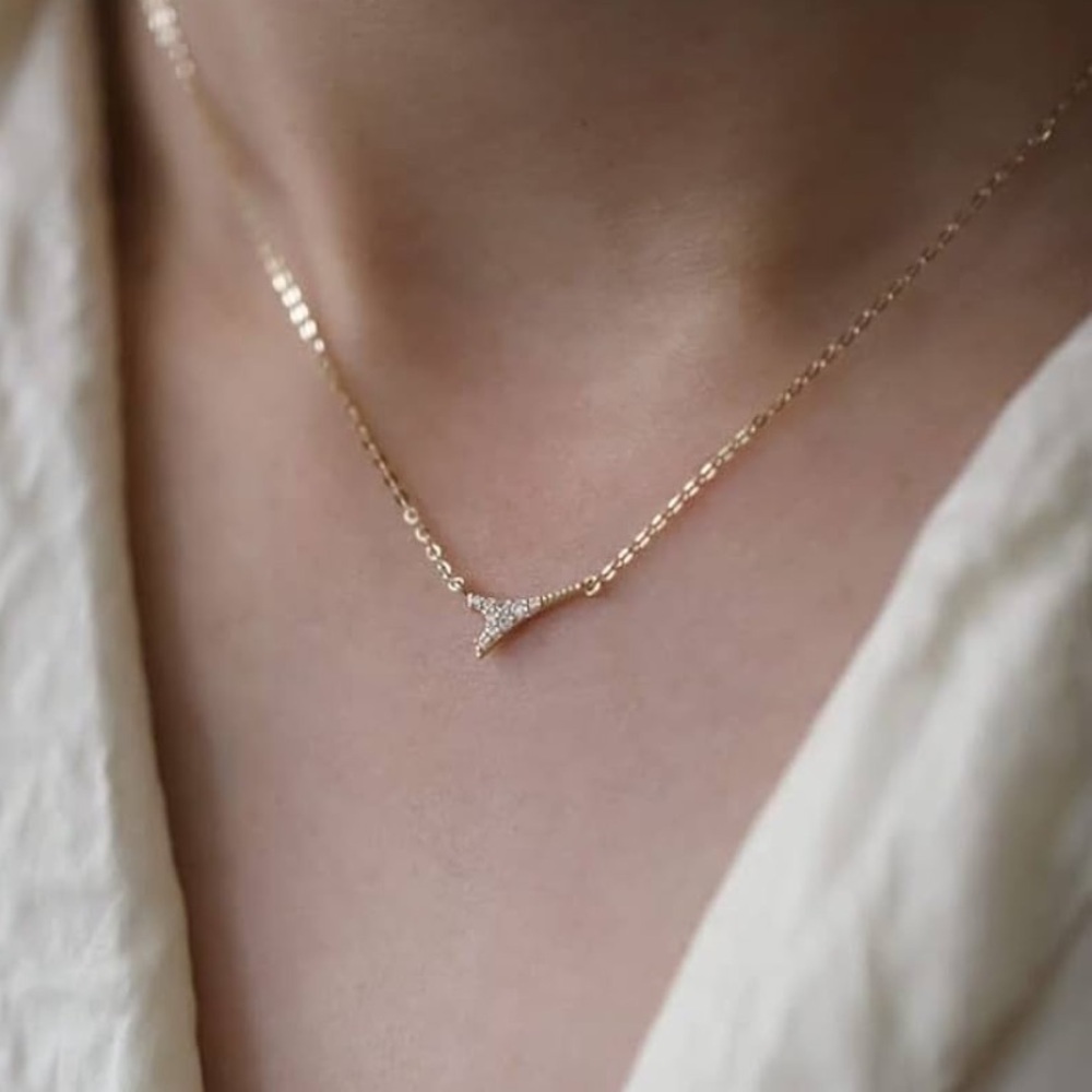 925 Sterling Silver Gold plated Eiffel Tower Pendant Necklace